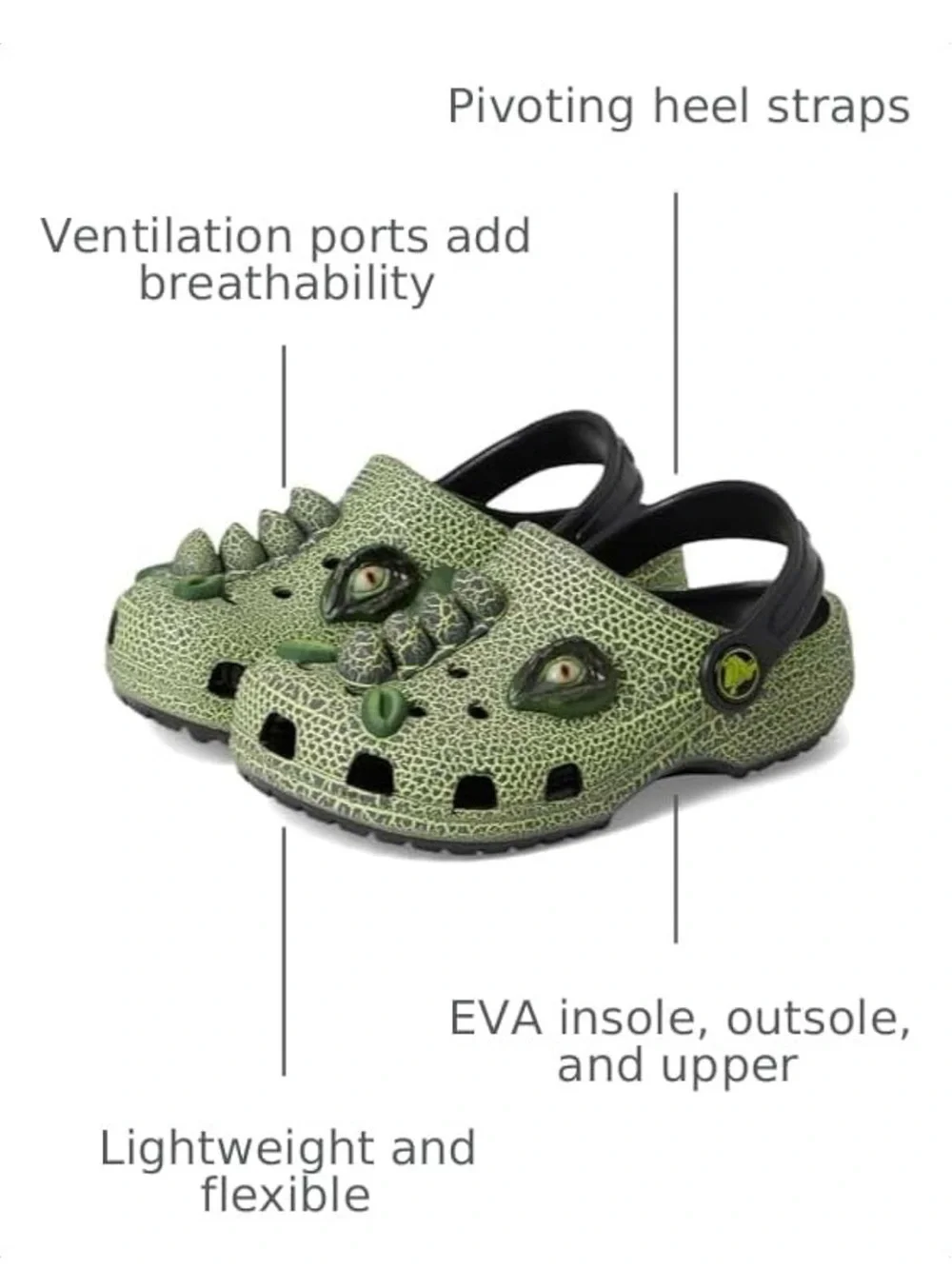 CROCS Glow in the Dark Crocodile Clogs